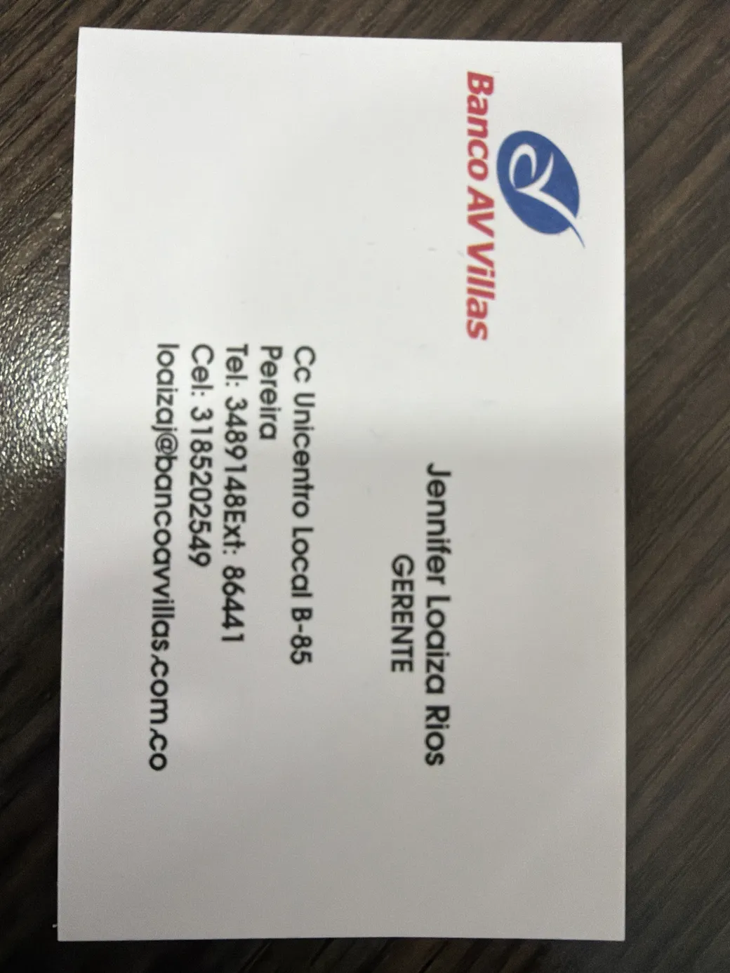 Foto de Banco av villas